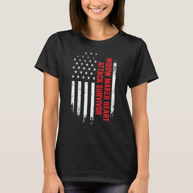 Widow Maker Herzattacken Überlebende der amerikani T-Shirt (Vorderseite)