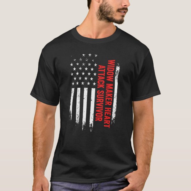 Widow Maker Herzattacken Überlebende der amerikani T-Shirt (Vorderseite)
