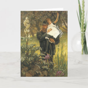 Widower von Tissot, Vintages Viktorianisches Portr Karte