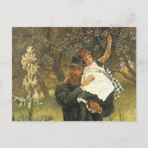 Widower von Tissot, Vintages Viktorianisches Portr Postkarte