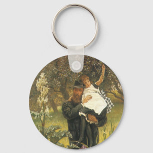 Widower von Tissot, Vintages Viktorianisches Portr Schlüsselanhänger