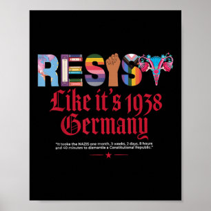 Wie 1938 lebt Deutschland Vintage Frauenrechte Poster