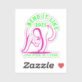 Wie 2025: Yoga Cat Fun Aufkleber
