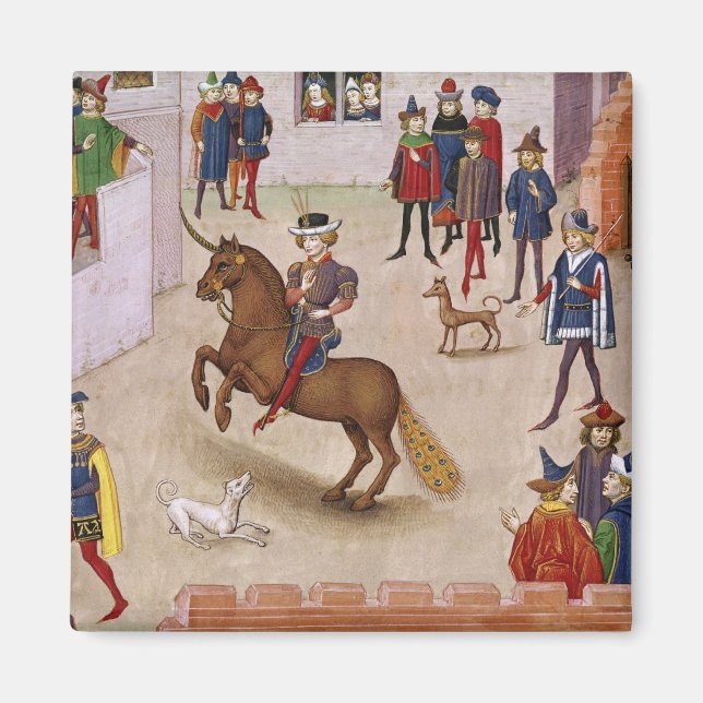 Wie Alexander der Große Bucephalus montiert hat Magnet (Vorne)
