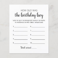 Wie alt ist das Geburtstagsjunge Birthday Party-Sp