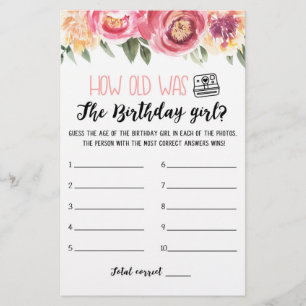 Wie alt ist das Geburtstagsmädchen Birthday Party-