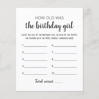 Wie alt ist das Geburtstagsmädchen Birthday Party-