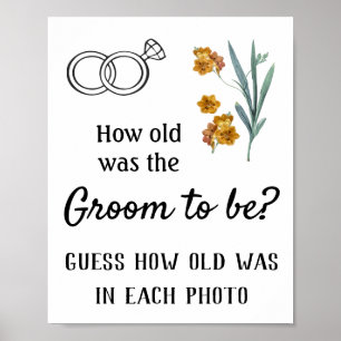 Wie alt sollte der Groom sein? Blume Poster