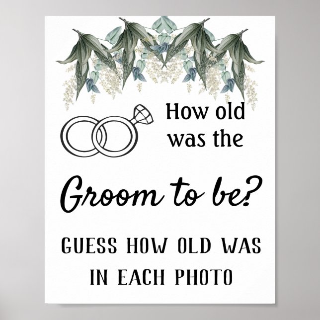 Wie alt sollte der Groom sein? Blumen Poster (Vorne)