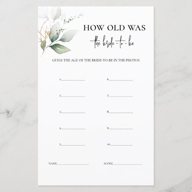 Wie alt war das Blumenspiel? (Vorderseite)