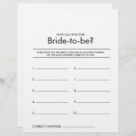 Wie alt war das Brautparty-Spiel?