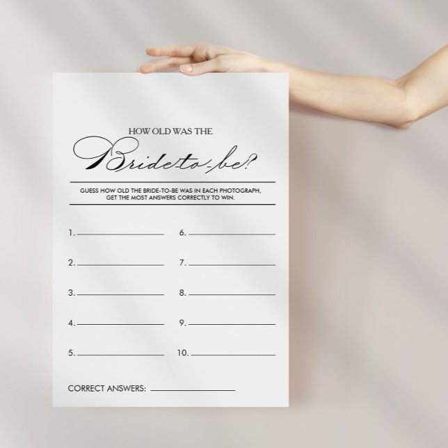 Wie alt war das Brautparty-Spiel? (Von Creator hochgeladen)