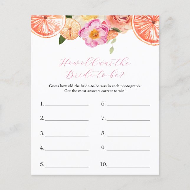 Wie alt war das zukünftige Spiel? (Vorderseite)