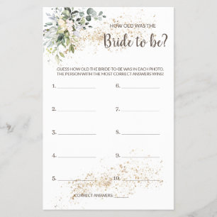 Wie alt war der Herbal Shower Game Card Flyer