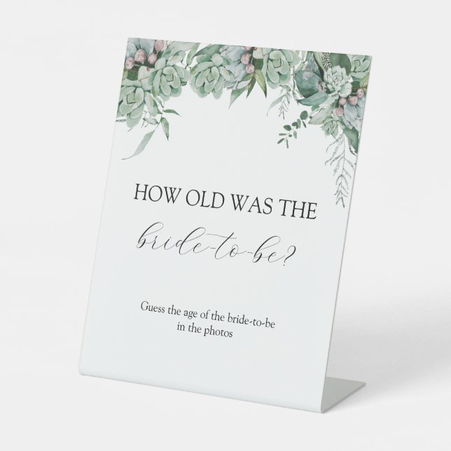 Wie alt war die Brautparty Brie to Be Ped Sockelschild (Vorderseite)