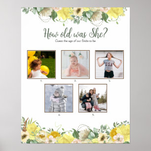 Wie alt war sie? Duschgamposter mit Fotos Poster