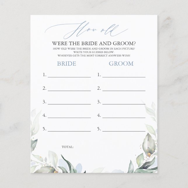 Wie alt waren die BRIDE und das Game (Vorderseite)