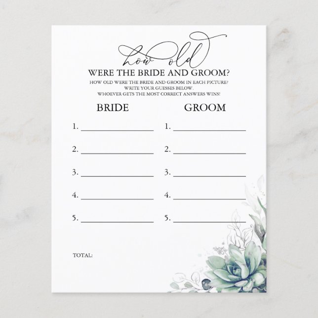 Wie alt waren die BRIDE und das Game (Vorderseite)