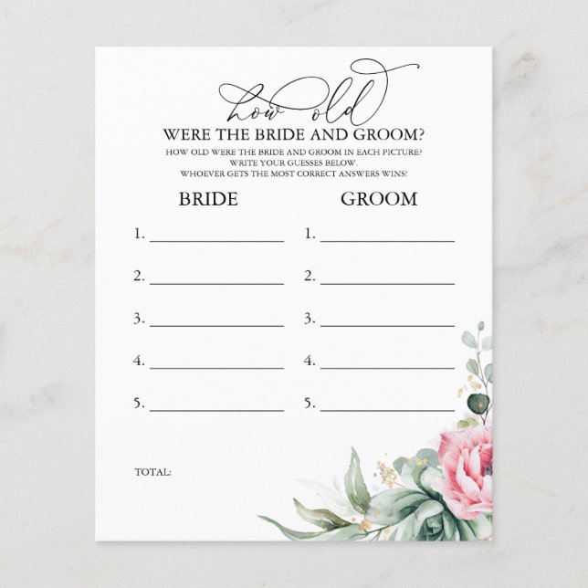 Wie alt waren die BRIDE und das Game (Vorderseite)