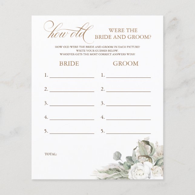 Wie alt waren die BRIDE und das Game (Vorderseite)