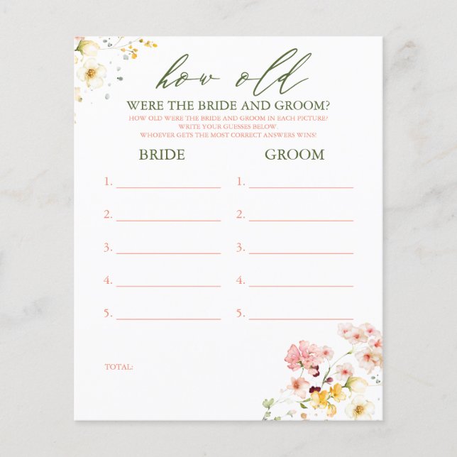 Wie alt waren die BRIDE und das Game (Vorderseite)