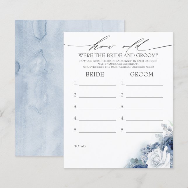 Wie alt waren die BRIDE und das Game (Vorne/Hinten)