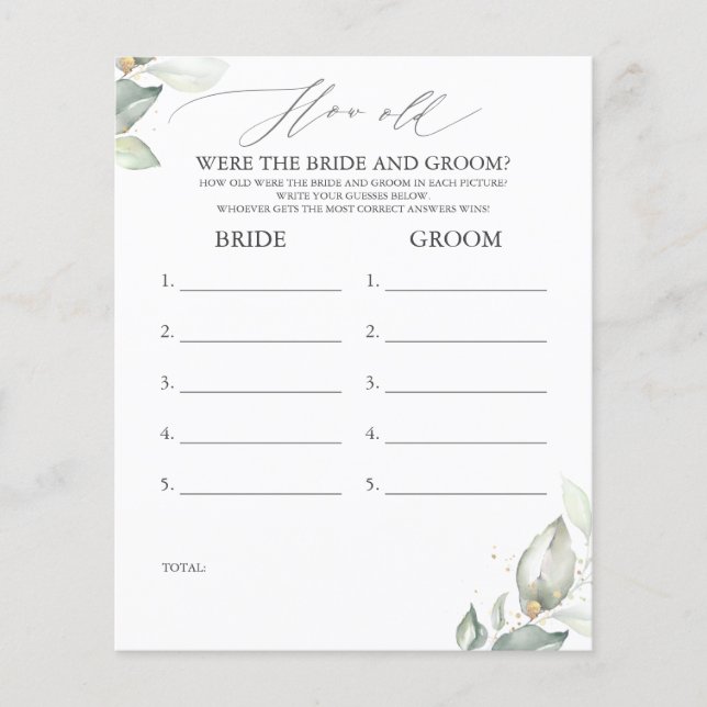 Wie alt waren die BRIDE und das Game (Vorderseite)