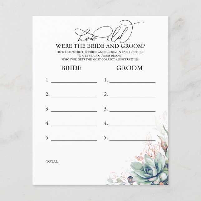 Wie alt waren die BRIDE und das Game (Vorderseite)