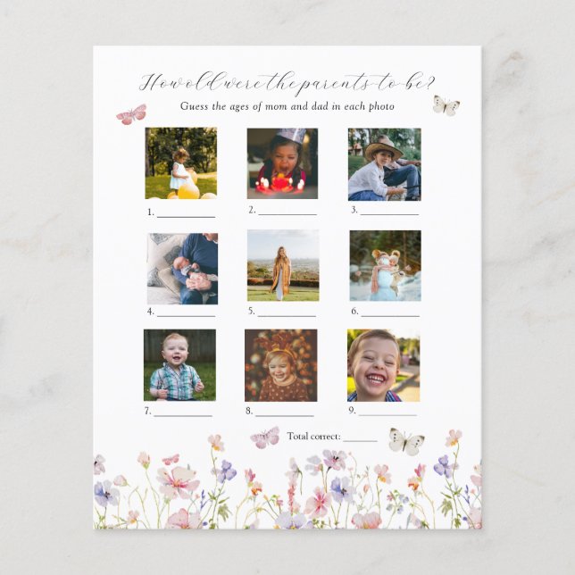 Wie alt waren sie Baby Showspiel (Vorderseite)