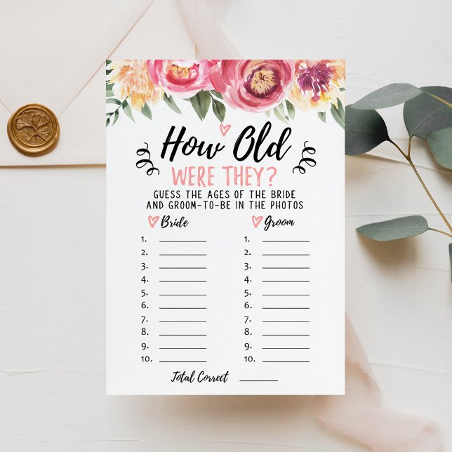 Wie alt waren sie Brautparty oder Hen Party Card Einladung (Von Creator hochgeladen)