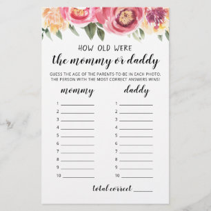 Wie alt waren sie das Baby Shooter Party Spiel?