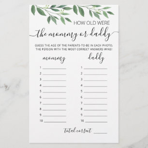 Wie alt waren sie das Baby Shooter Party Spiel?