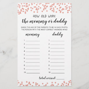 Wie alt waren sie das Baby Shooter Party Spiel?