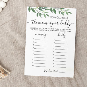 Wie alt waren sie das Party Baby Showcard? Einladung