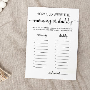 Wie alt waren sie das Party Baby Showcard? Einladung