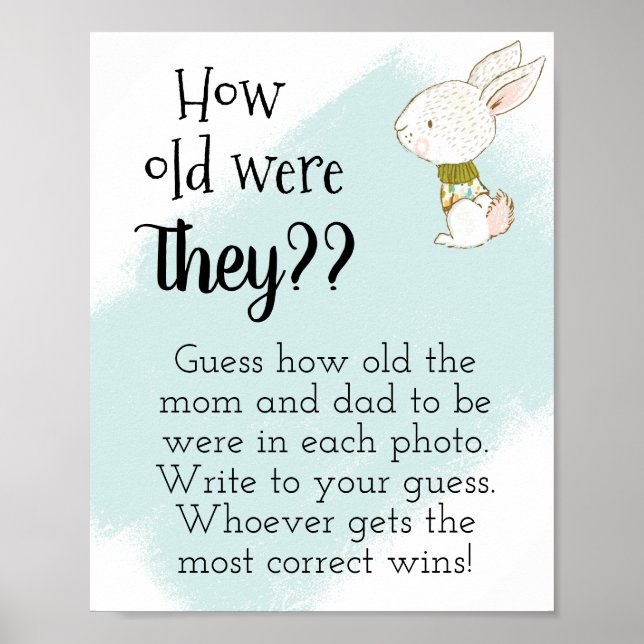 Wie alt waren sie? Hase Poster (Vorne)