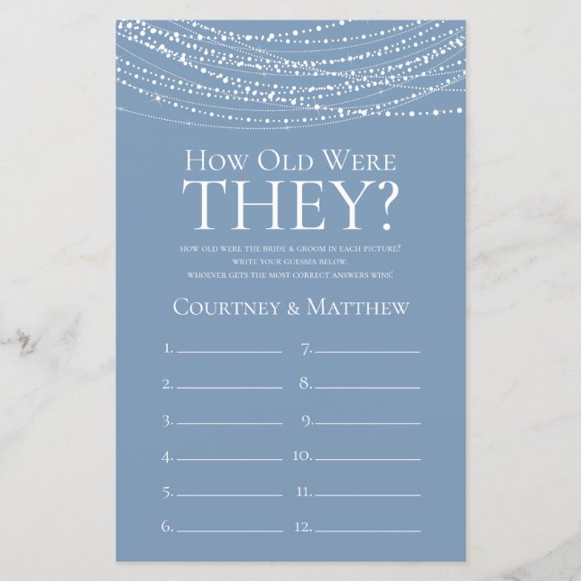 Wie alt waren sie trostlose blaue Lichter? (Vorderseite)