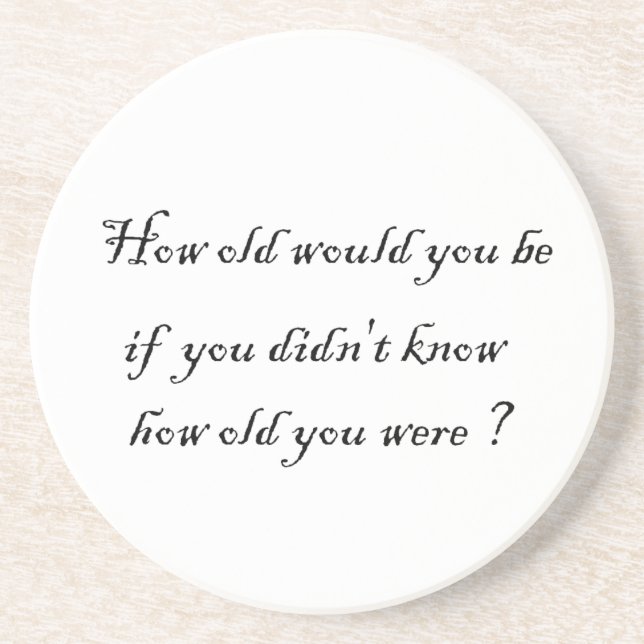 Wie alt würdest du sein?-Untersetzer? Getränkeuntersetzer (Vorne)