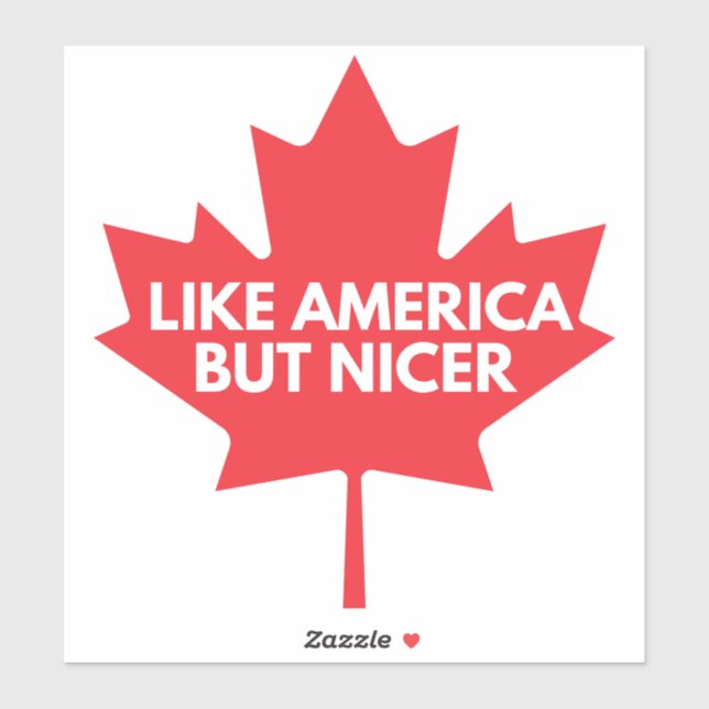 Wie Amerika, aber Nicer Vinyl Sticker (Blatt)