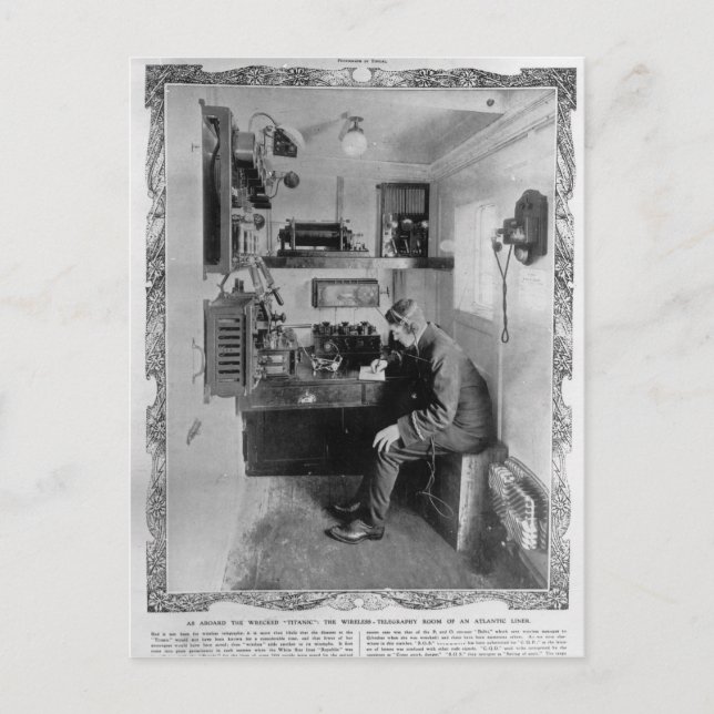 Wie an Bord der verwüsteten "Titanic" Postkarte (Vorderseite)