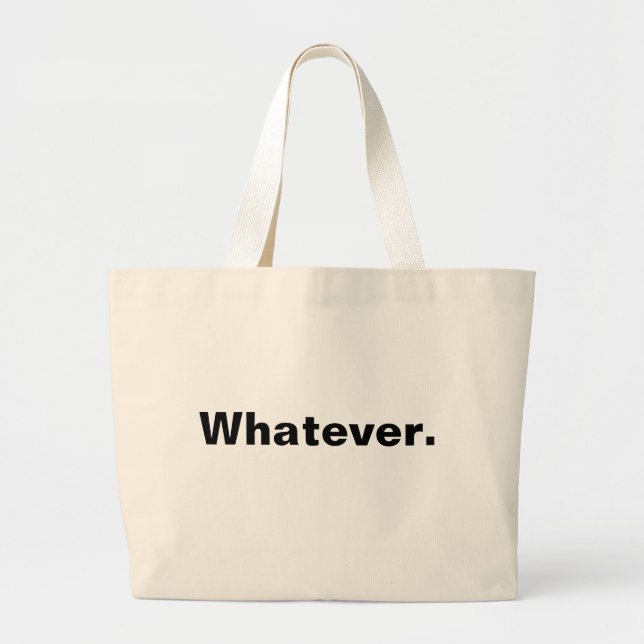 Wie auch immer ein Wort Minimaldesign Jumbo Stoffbeutel (Vorne)