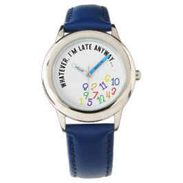 Wie auch immer, ich bin zu spät, sonniges, farbige armbanduhr