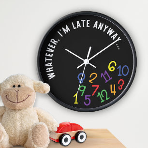 Wie auch immer, ich bin zu spät, sonniges farbiges uhr