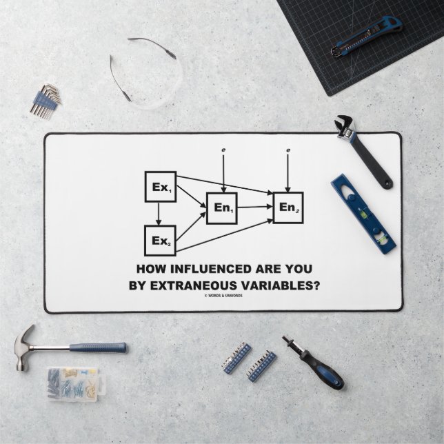 Wie beeinflussen Sie externe Variablen? Schreibtischunterlage (Arbeitsplatz)