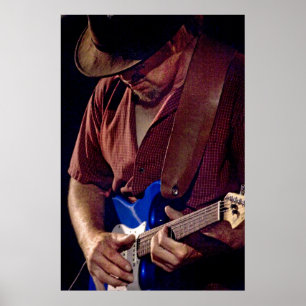 Wie blau kannst du bekommen - Blues Guitar Player Poster
