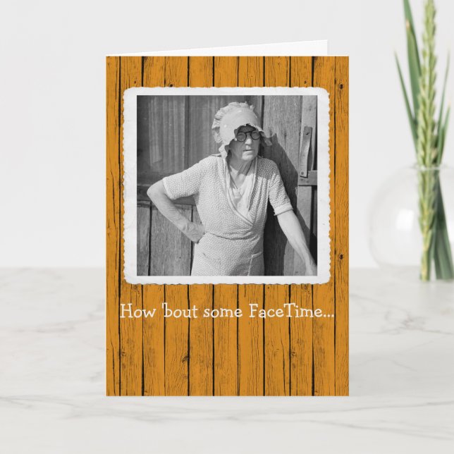 Wie 'Bout some FaceTime Anniversary Card Dankeskarte (Vorderseite)