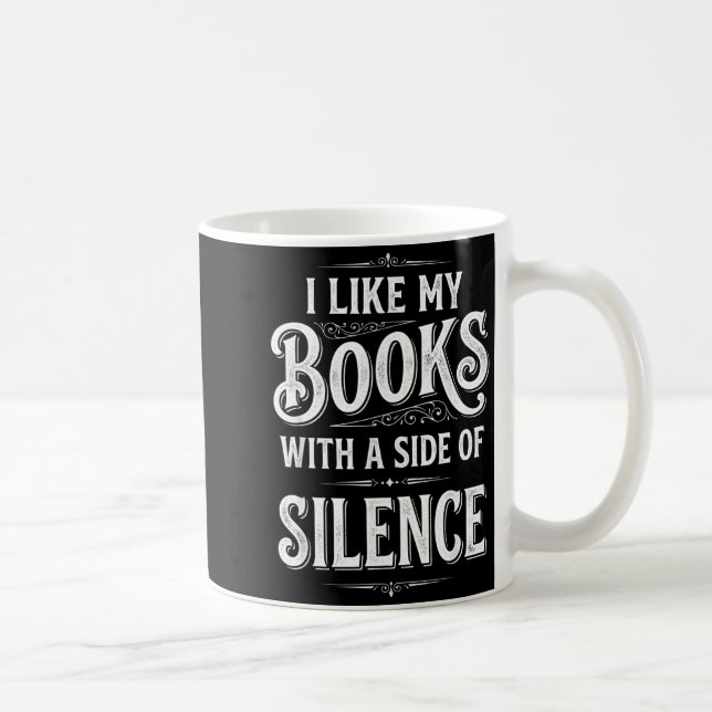Wie Bücher mit einer Portion Schweigen lustiges Le Kaffeetasse (Rechts)