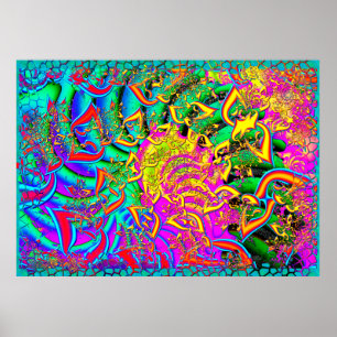 Wie Candy Psychedelic 3D-Fraktal Poster
