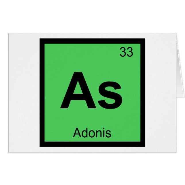 Wie - Chemie-Periodensystem-Symbol Adonisses (Vorderseite (Horizontal))