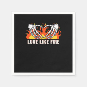 Wie Classic - Skelettfächer Herz Serviette